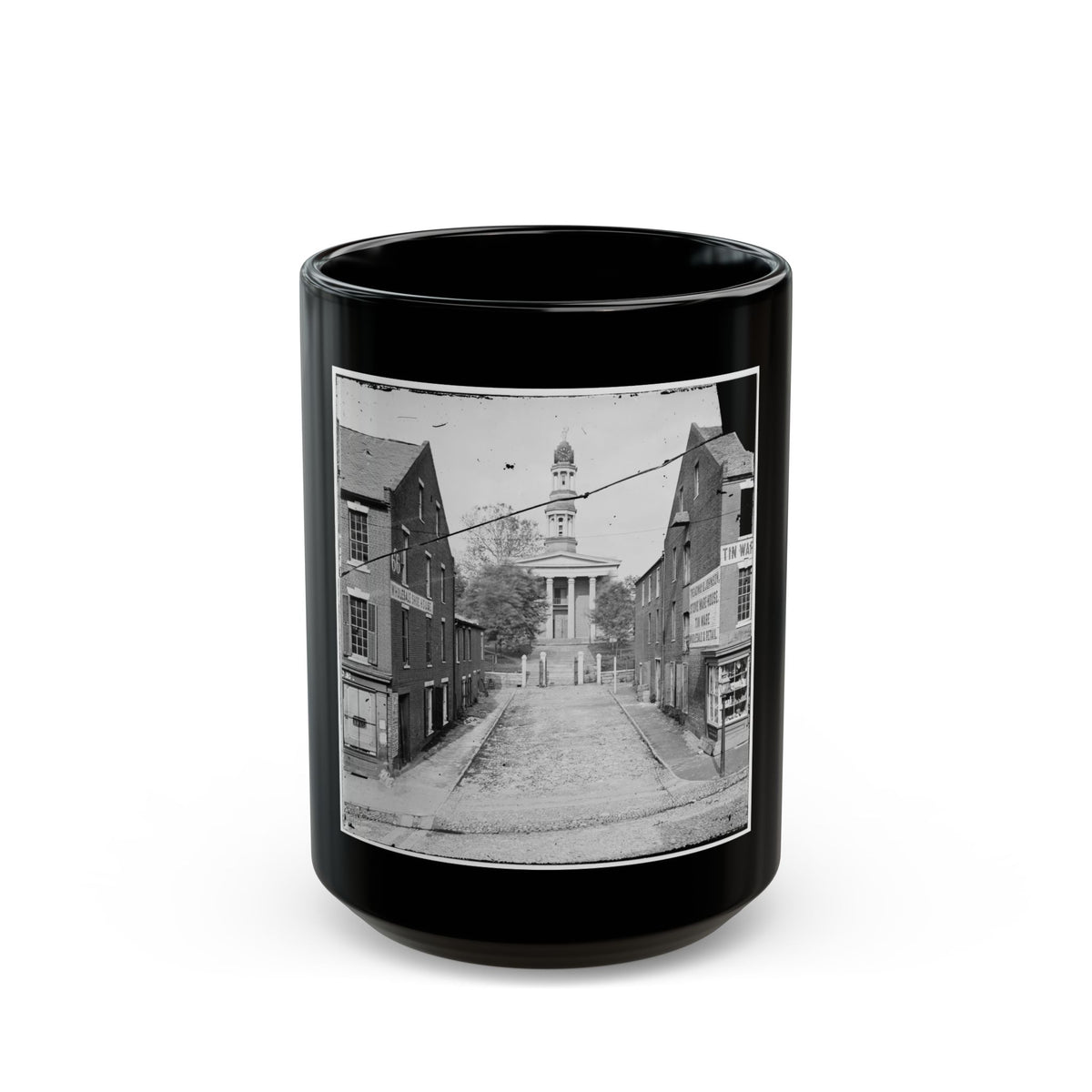 Petersburg, Va. Courthouse (U.S. Civil War) Black Coffee Mug