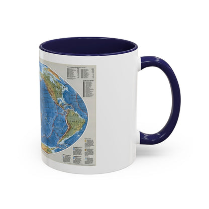 World Map - Tectonic Plates (1999) (Map) Accent Coffee Mug