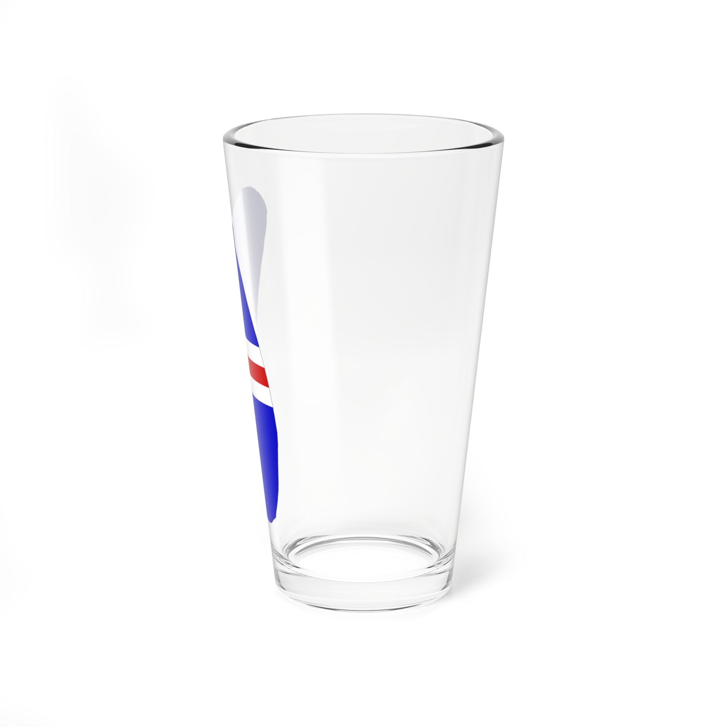Howland Island flag map local (United States) Pint Glass 16oz