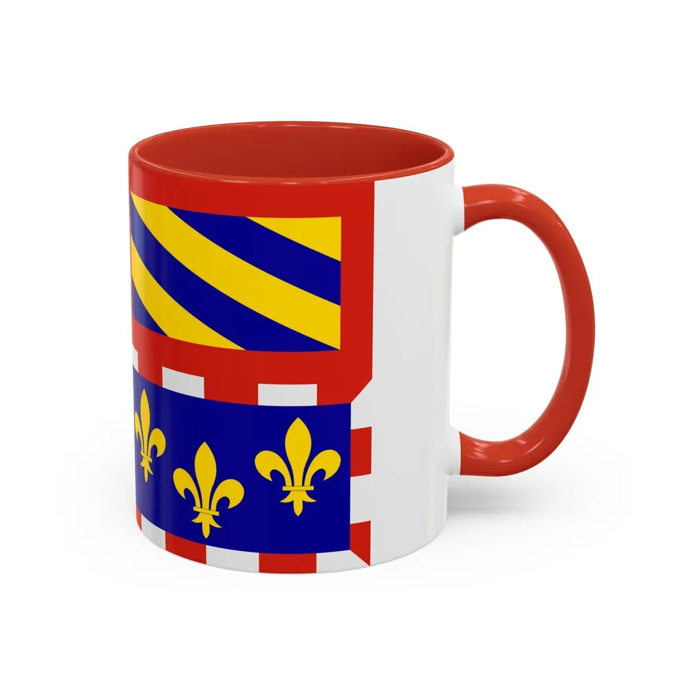 Flag of Bourgogne France - Accent Coffee Mug-Go Mug Yourself