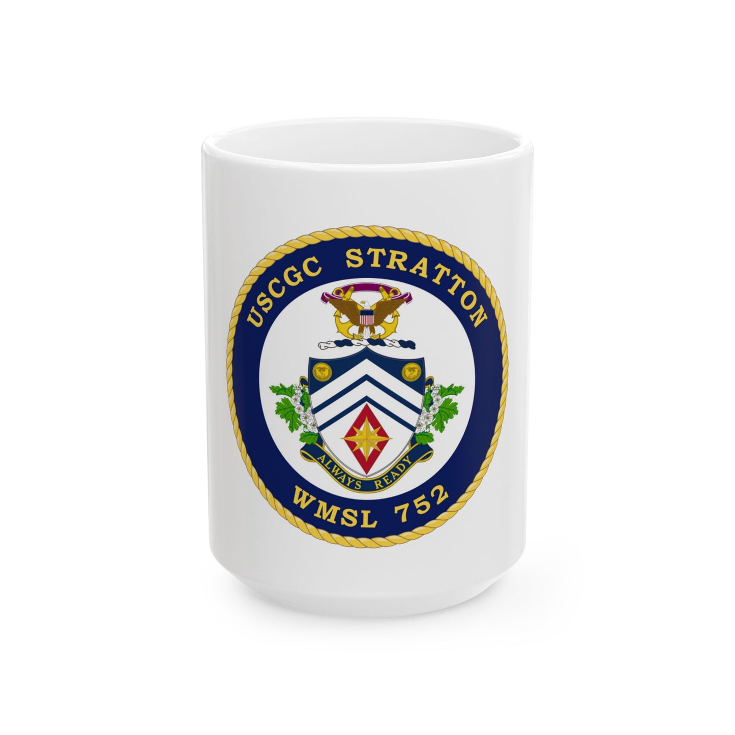USCG Stratton WMSL 752 (U.S. Coast Guard) White Coffee Mug