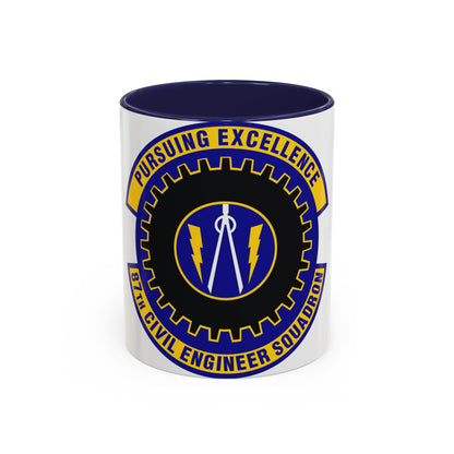 87th Civil Engineer Squadron (U.S. Air Force) Accent Coffee Mug