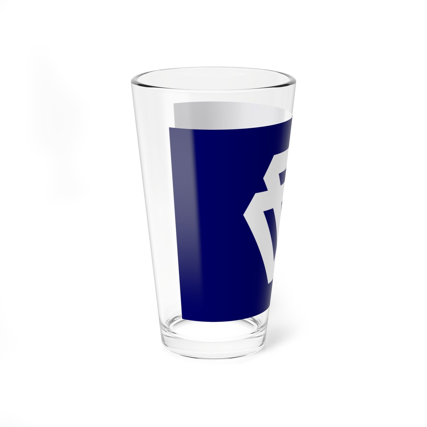 Flag of Nishikatsura Yamanashi no text (Japan) Pint Glass 16oz
