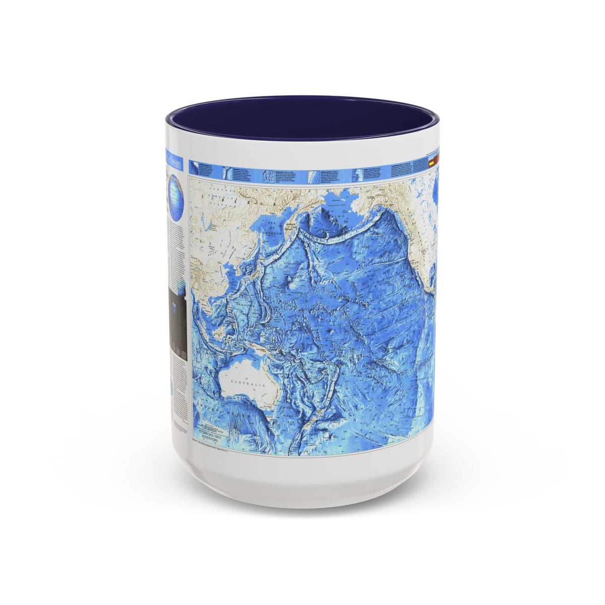 Pacific Ocean (1992) (Map) Accent Coffee Mug