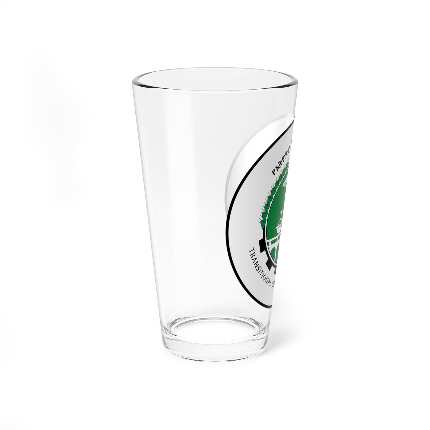 Emblem of Transitional Government of Ethiopia (Ethiopia) (Coat of Arms) Pint Glass 16oz