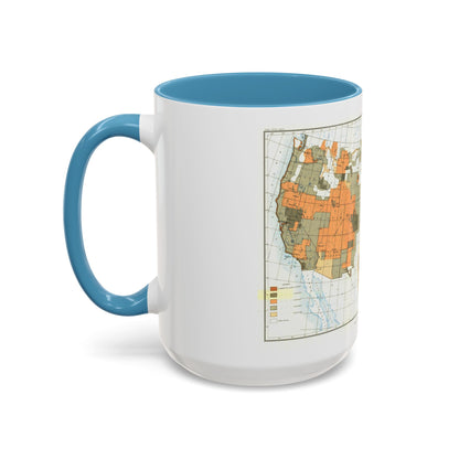 USA - The United States (1892) (Map) Accent Coffee Mug