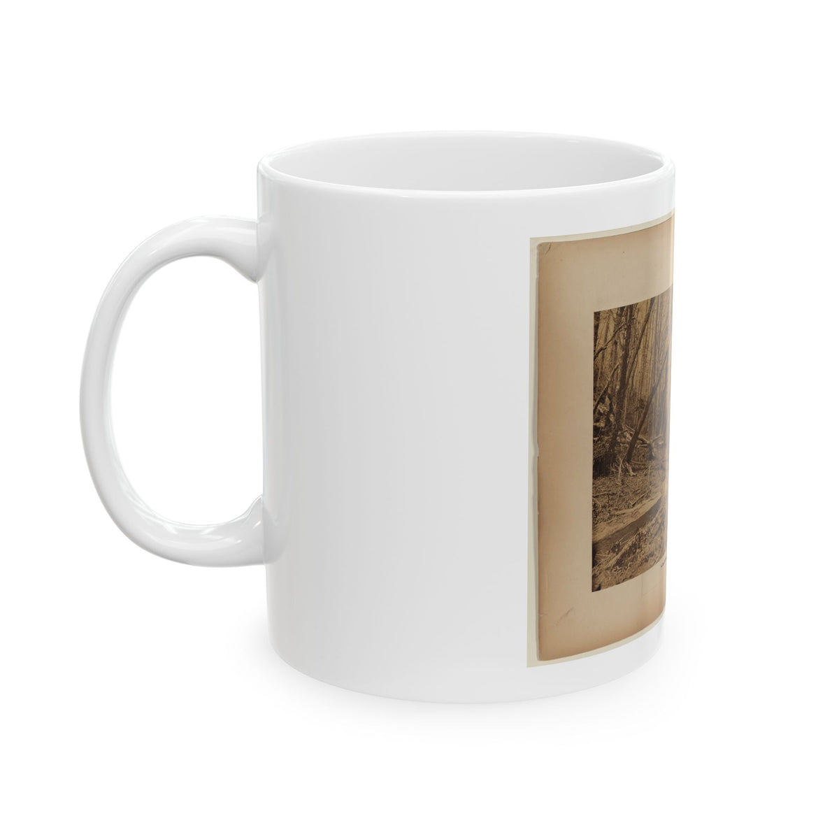 Bird's Eye View Of Bull Run Bridge, Looking Up Stream (U.S. Civil War) White Coffee Mug