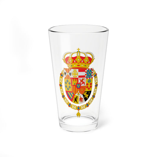 Escudo de Armas de Juan de Borbon con Toison (Spain) (Coat of Arms) Pint Glass 16oz