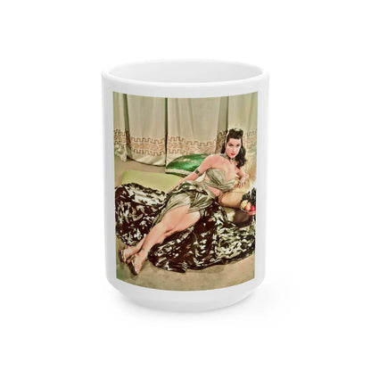 Debra Paget #462 (Vintage Female Icon) White Coffee Mug-15oz-Go Mug Yourself