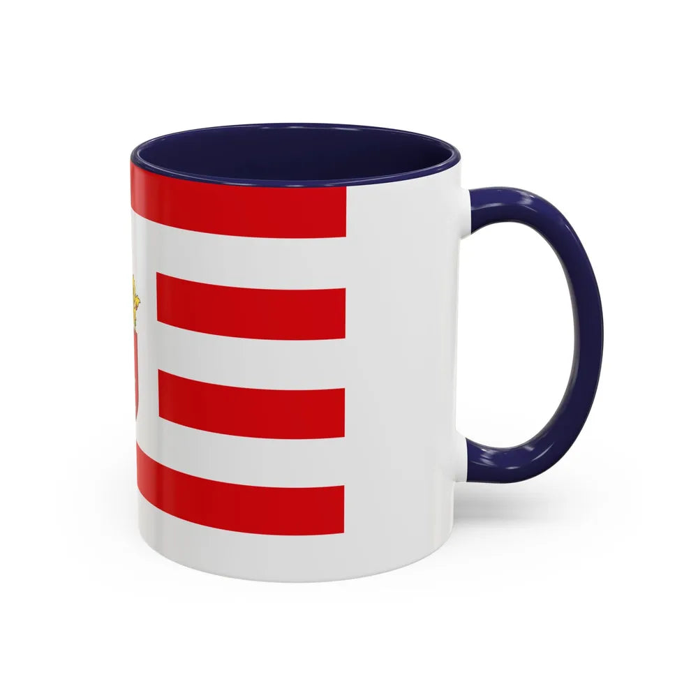 Flag of Bremen with middle arms Germany - Accent Coffee Mug-Go Mug Yourself