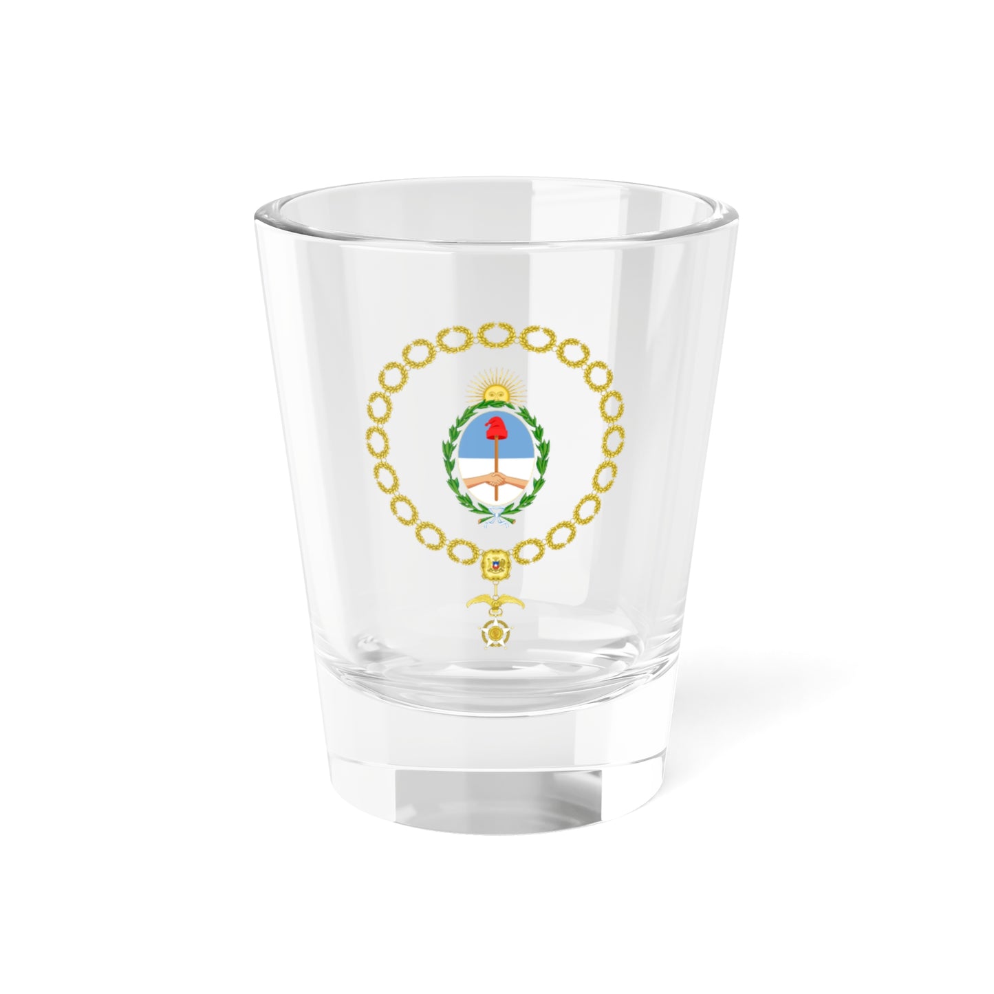 Generic Coat of Arms of the President of Argentina Chilean Order of Merit (Argentina) (Coat of Arms) Shot Glass 1.5oz