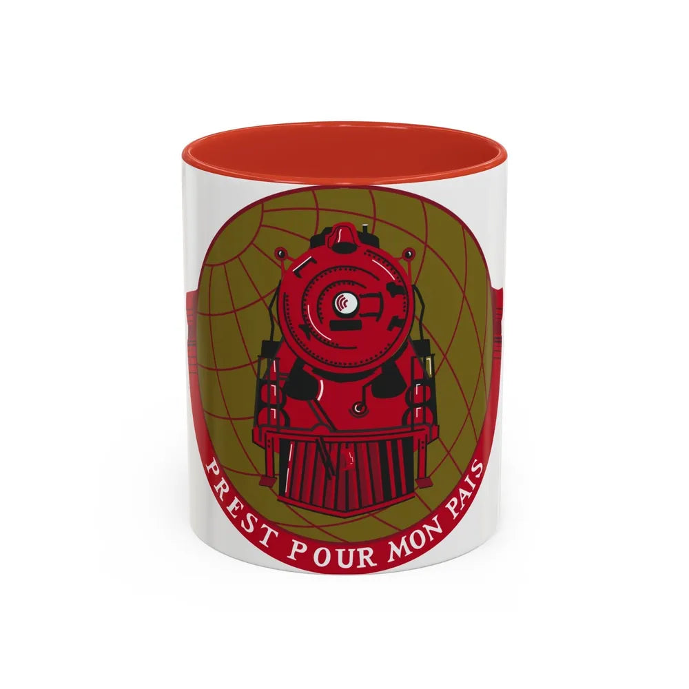 Military Railway Service (U.S. Army) Accent Coffee Mug-11oz-Red-Go Mug Yourself