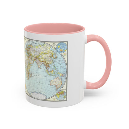 World Map (1941) (Map) Accent Coffee Mug