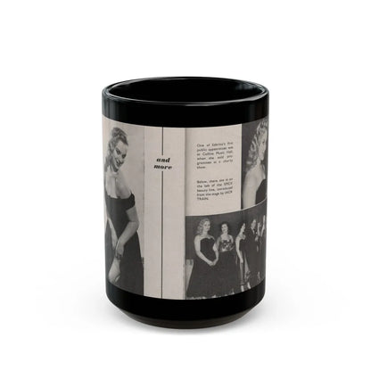 Norma Sykes #155 - 66 PHOTOGRAPHS OF Sabrina U.K. Pocket Mag. Pages 40 & 41 (Vintage Female Icon) Black Coffee Mug-15oz-Go Mug Yourself