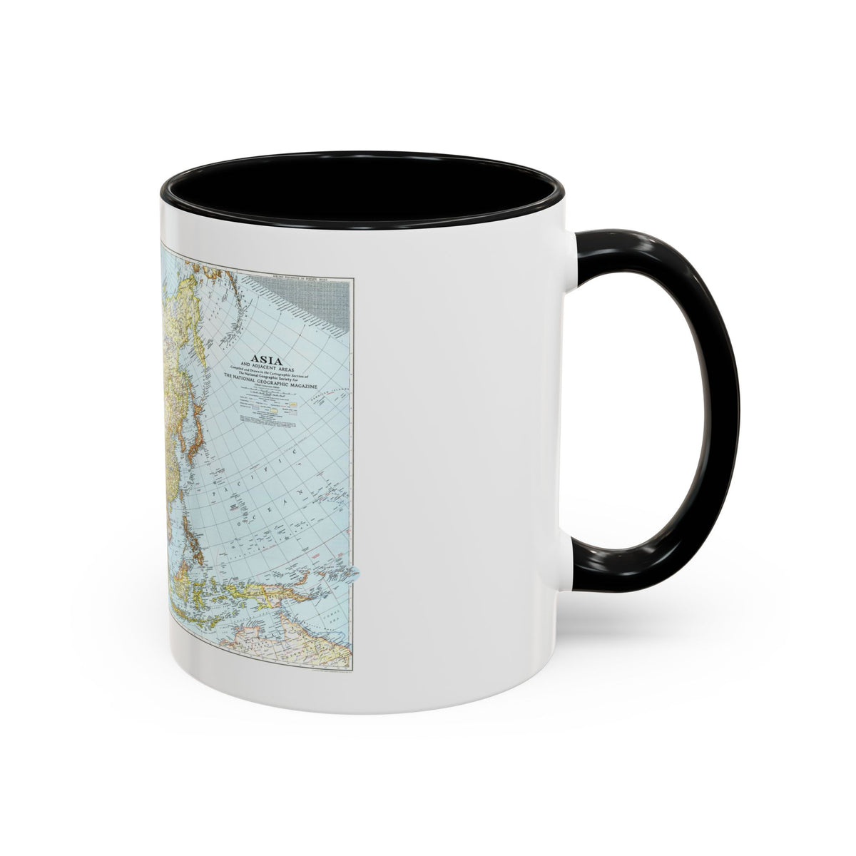 Asia and Adjacent Areas (1942) (Map) Accent Coffee Mug