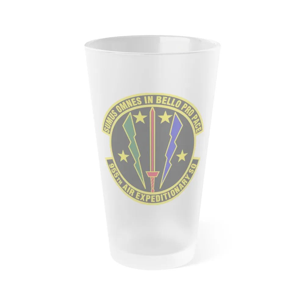 955th Air Expeditionary Squadron (U.S. Air Force) Frosted Pint Glass 16oz-Go Mug Yourself