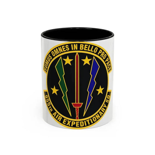 955th Air Expeditionary Squadron (U.S. Air Force) Accent Coffee Mug 11oz Black - Go Mug Yourself