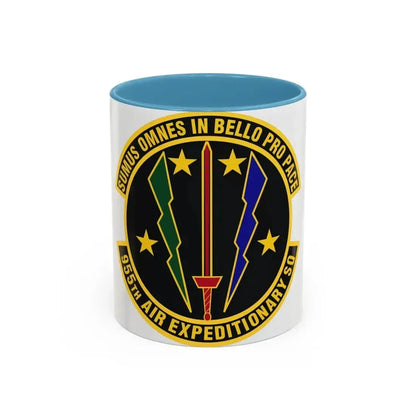 955th Air Expeditionary Squadron (U.S. Air Force) Accent Coffee Mug 11oz Light Blue - Go Mug Yourself