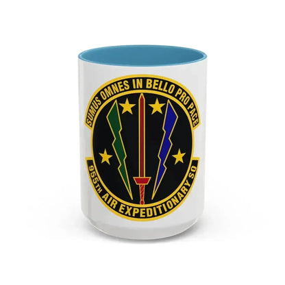 955th Air Expeditionary Squadron (U.S. Air Force) Accent Coffee Mug 15oz Light Blue - Go Mug Yourself