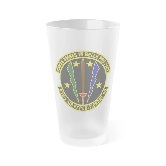 955th Air Expeditionary Squadron (U.S. Air Force) Frosted Pint Glass 16oz Default Title - Go Mug Yourself