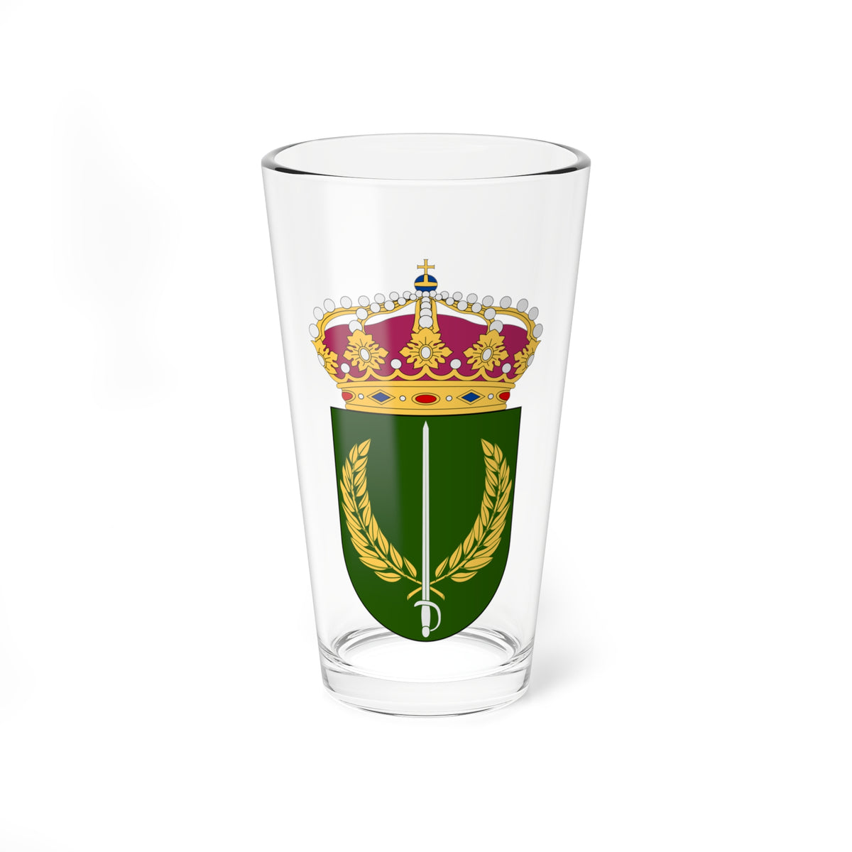 Militärhögskolan Östersund vapen (Sweden) (Coat of Arms) Pint Glass 16oz