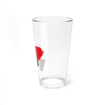 Flag map of Oman (Oman) Pint Glass 16oz