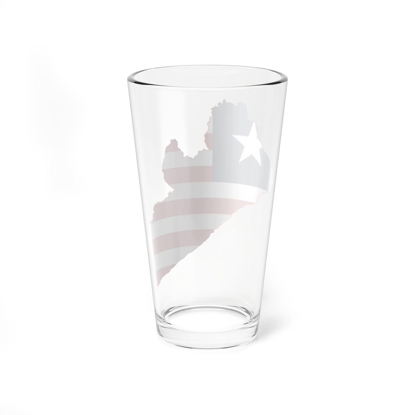 Flag map of Liberia (Liberia) Pint Glass 16oz