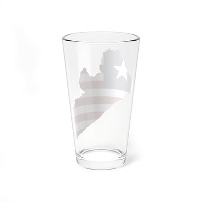 Flag map of Liberia (Liberia) Pint Glass 16oz