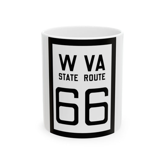 WV-66 1922 (Virginia) (Road Sign) White Coffee Mug-11oz-Go Mug Yourself