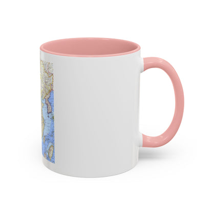 China (1964) (Map) Accent Coffee Mug