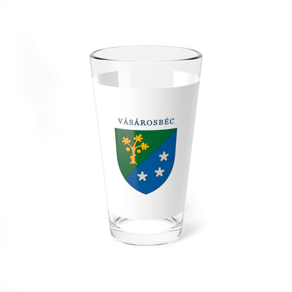 Flag of Vasarosbec (Hungary) Pint Glass 16oz