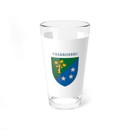 Flag of Vasarosbec (Hungary) Pint Glass 16oz