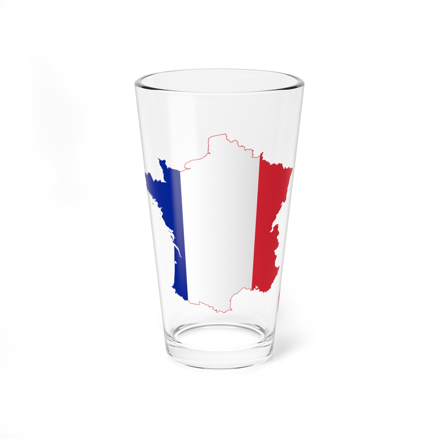 Flag-map of France2 (France) Pint Glass 16oz