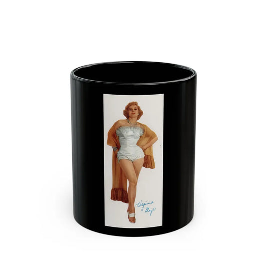 Virginia Mayo #225 - Modern Screen Pin-Ups Magazine Issue #01 (Vintage Female Icon) Black Coffee Mug-11oz-Go Mug Yourself