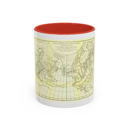 Asia - Carte Generale des Decouvertes (1892) (Map) Accent Coffee Mug