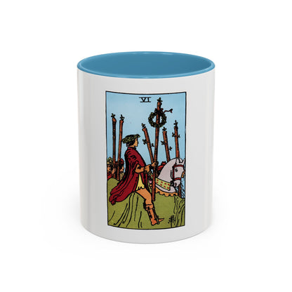 The 6 of Wands (Tarot Card) Accent Coffee Mug