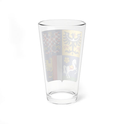 CZE Kraj Morawsko-Śląski COA (Czech Republic) (Coat of Arms) Pint Glass 16oz