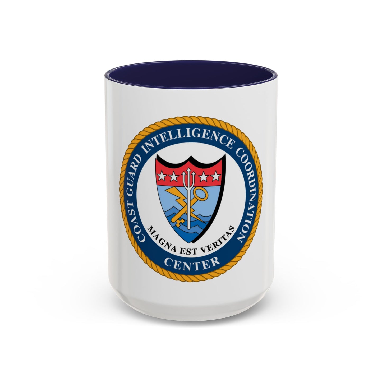 USCG Intelligence Coordination Ctr (U.S. Coast Guard) Accent Coffee Mug