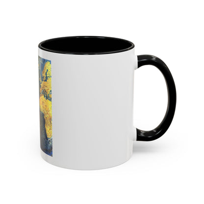 Atlantic Ocean Floor (1968) (Map) Accent Coffee Mug