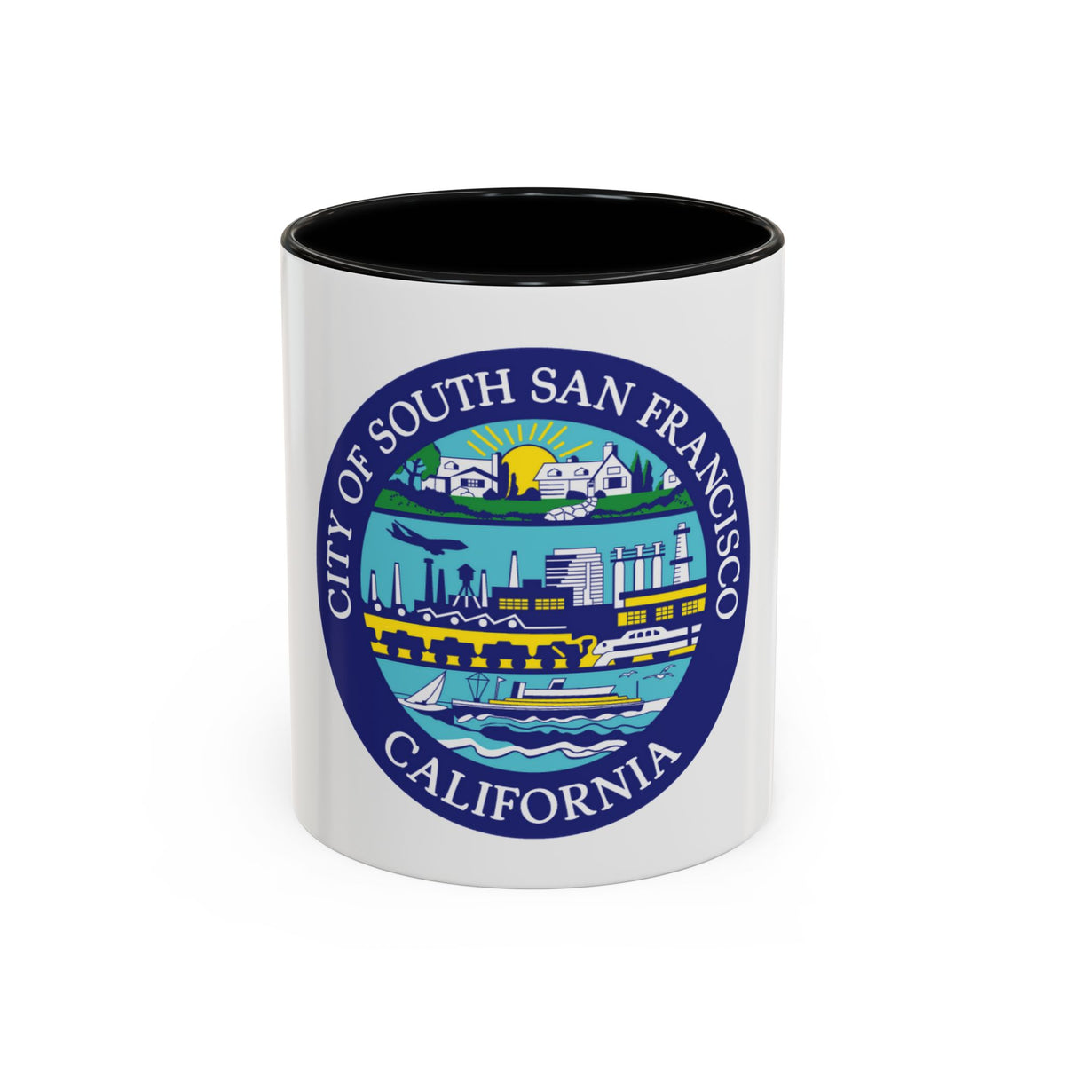 Seal of South San Francisco California - Accent Coffee Mug