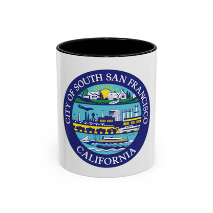 Seal of South San Francisco California - Accent Coffee Mug