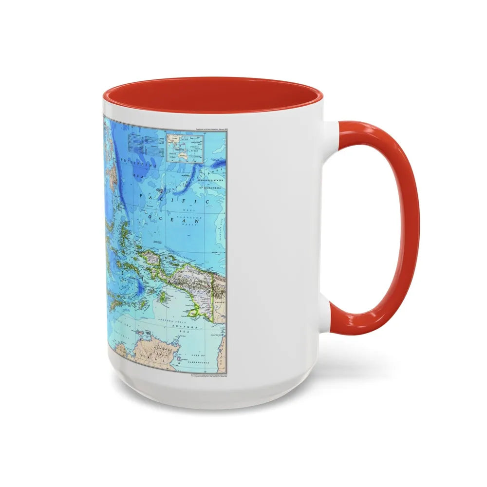 Indonesia 1 (1996) (Map) Accent Coffee Mug-Go Mug Yourself