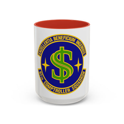 97th Comptroller Squadron (U.S. Air Force) Accent Coffee Mug