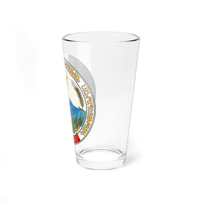 Emblem of the Armenian SSR (Armenia) (Coat of Arms) Pint Glass 16oz