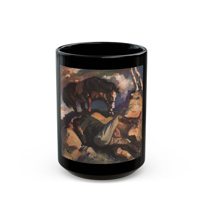 Devil Fly Away (1), The American Magazine, June 1937 - Black Coffee Mug-15oz-Go Mug Yourself