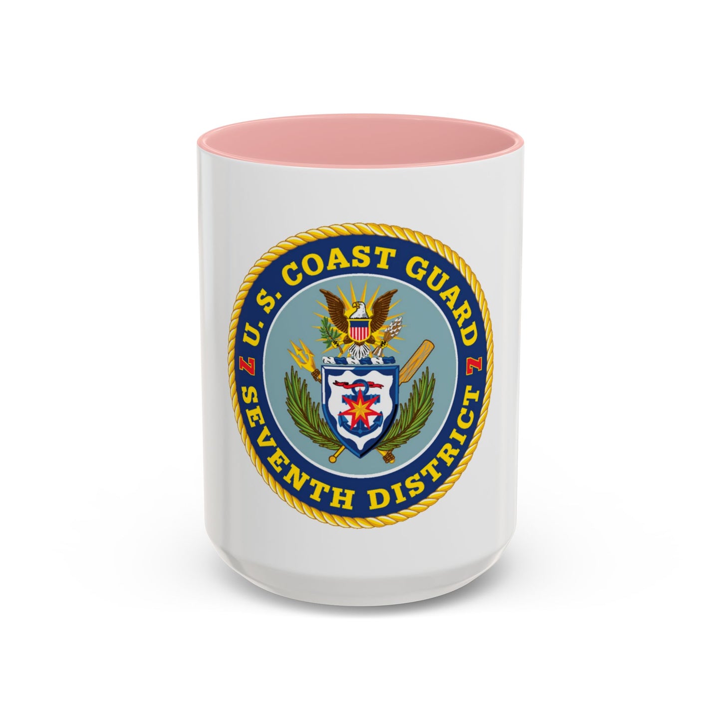 USCG Seventh District (U.S. Coast Guard) Accent Coffee Mug