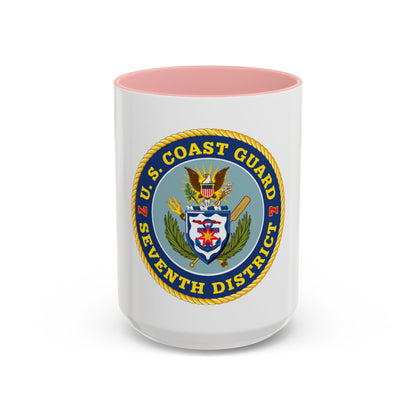 USCG Seventh District (U.S. Coast Guard) Accent Coffee Mug