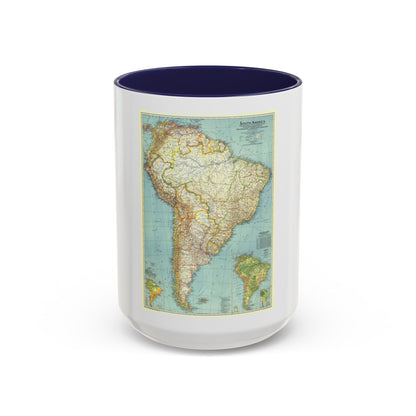 South America (1942) (Map) Accent Coffee Mug