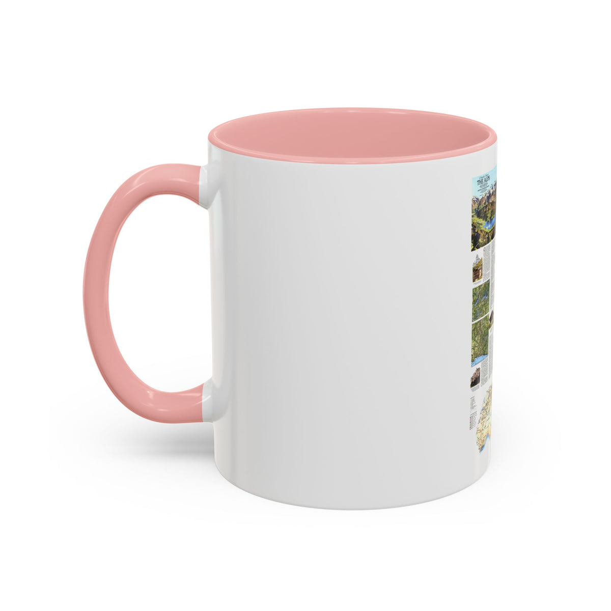 Alps, The - A Traveller's Map (1985) (Map) Accent Coffee Mug