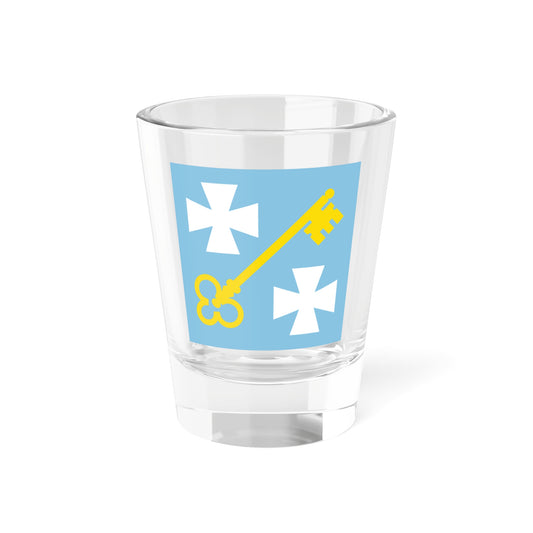 Прапор Бережниця Рівненська область (Ukraine) Shot Glass 1.5oz